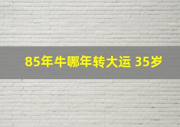 85年牛哪年转大运 35岁